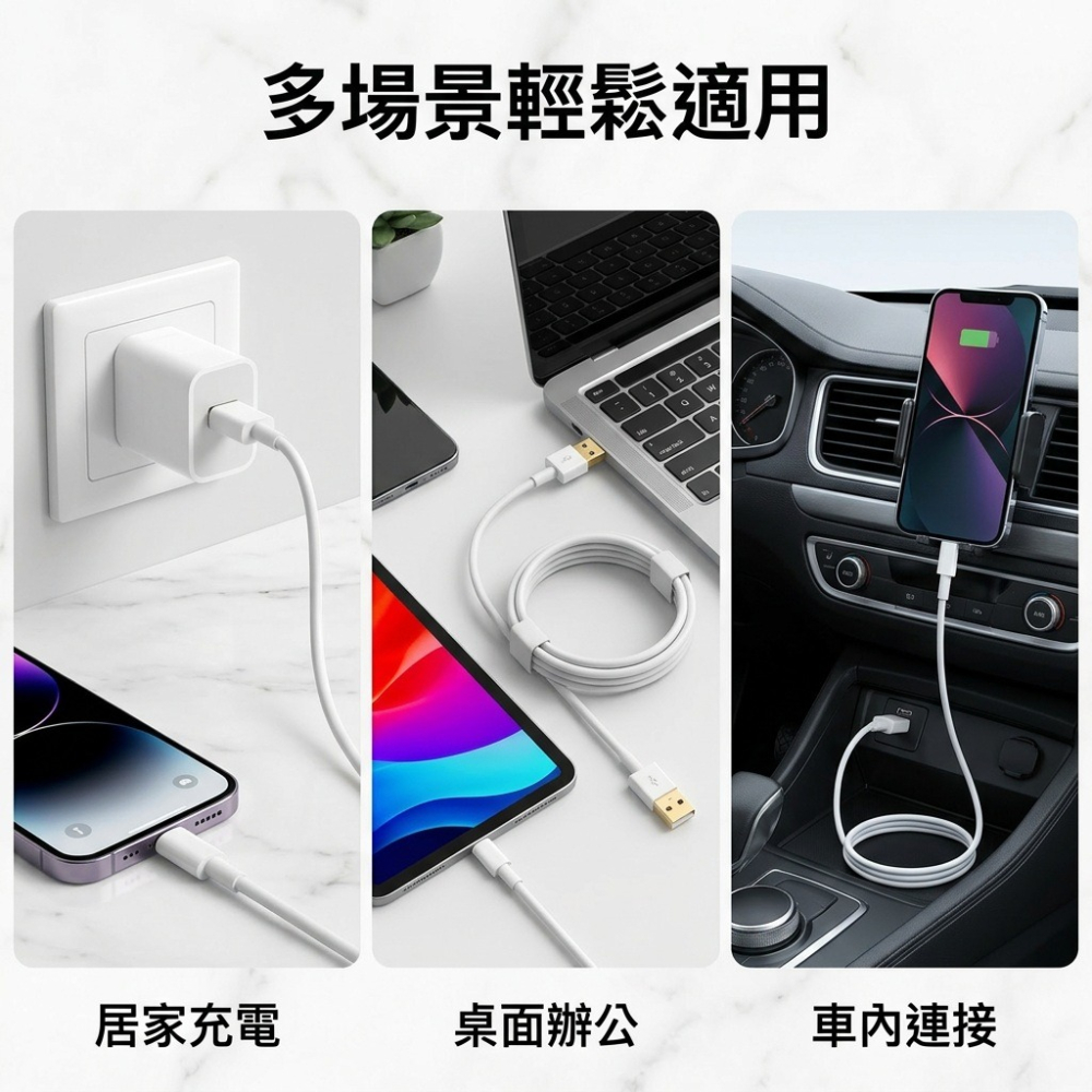 蘋果專用充電線 iPhone iPad快充線 USB接口 / PD快充線 / TypeC接口-細節圖6