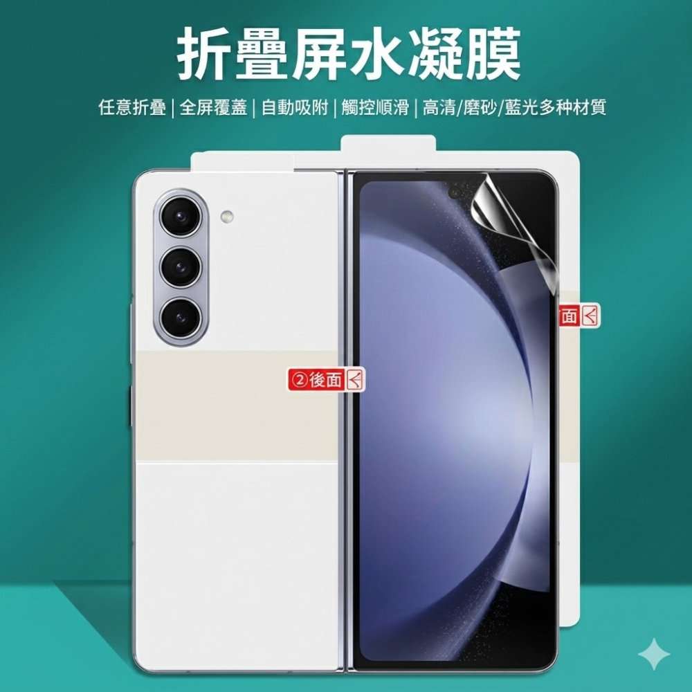 [兩片裝] 三星Z Fold8 / Ultra 定位貼水凝膜 三星ZFold8 Ultra 摺疊手機保護貼-細節圖2