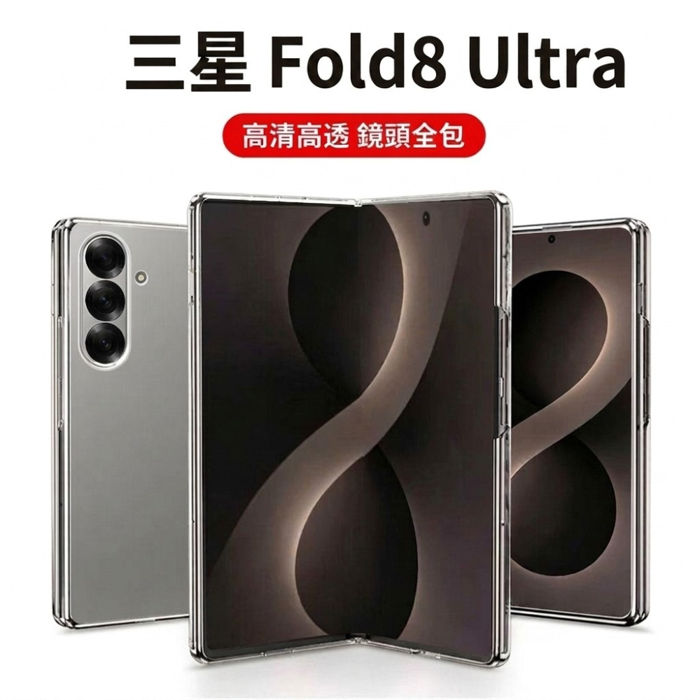 三星Z Fold8 / Z Fold8 Ultra 全透明手機殼 三星Z Fold 8 ultra 保護套-細節圖2