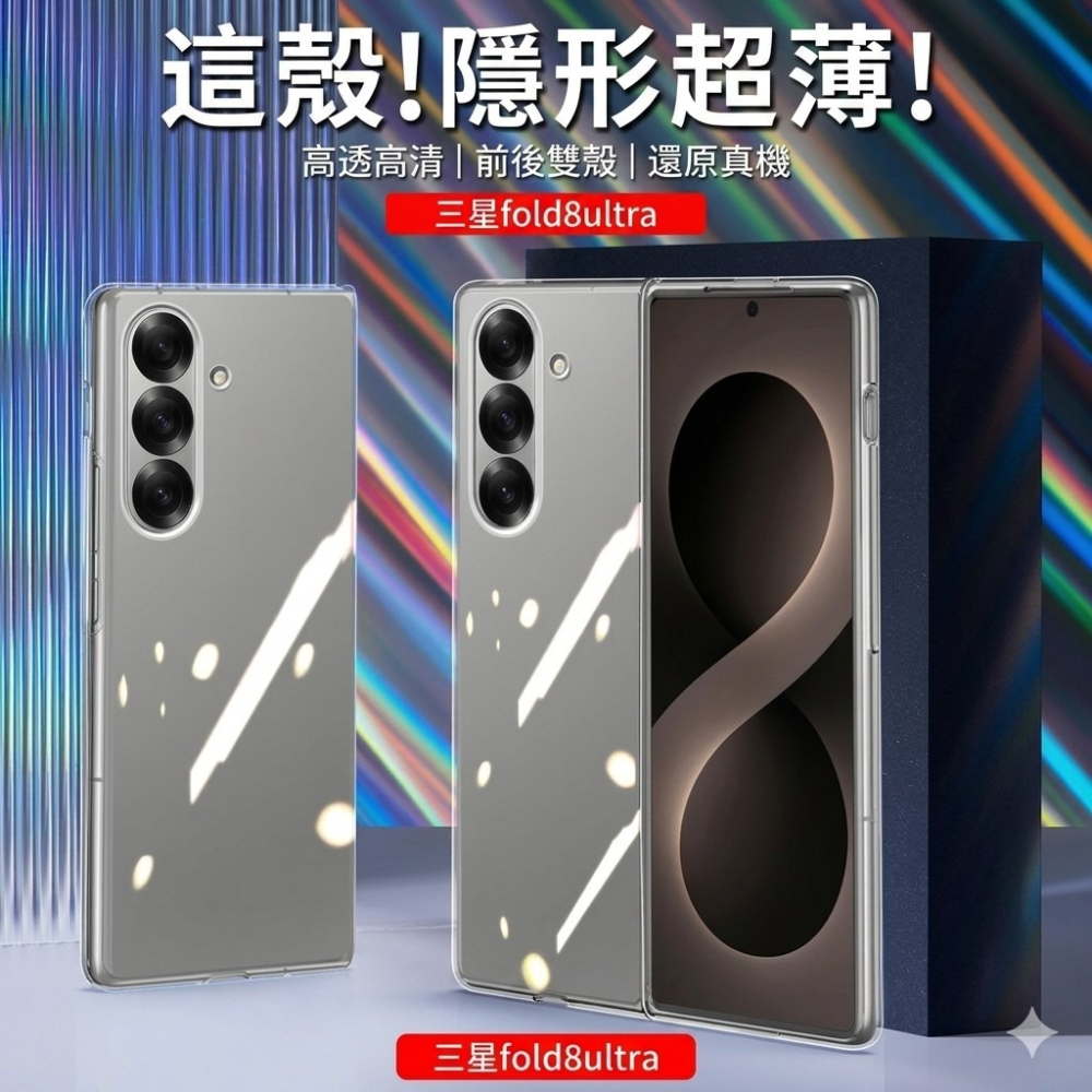 三星Z Fold8 / Z Fold8 Ultra 全透明手機殼 三星Z Fold 8 ultra 保護套-細節圖5