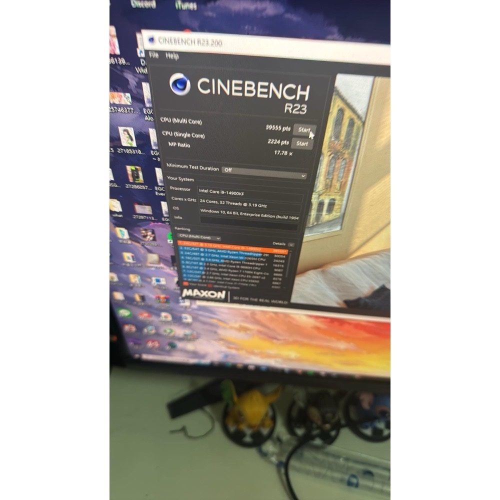 I9 14900K QS Cpuz 958/16000 R23 40000 電壓1.3v測試-細節圖3