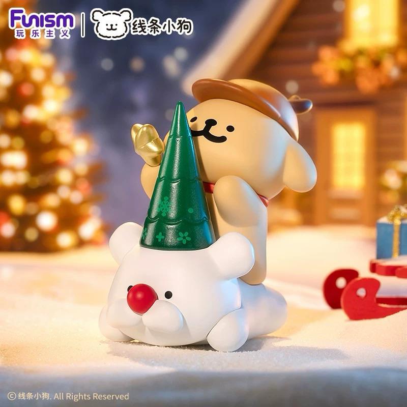 現貨秒出🎄線條小狗盲盒星光手辦聖誕禮物玩偶生日禮盒可愛潮玩公仔-細節圖3