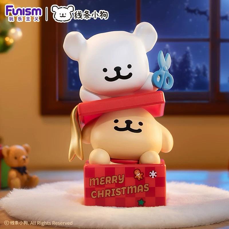 現貨秒出🎄線條小狗盲盒星光手辦聖誕禮物玩偶生日禮盒可愛潮玩公仔-細節圖4