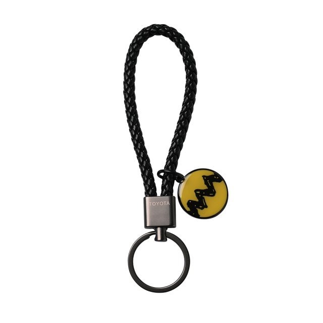 SNOOPY 正版授權 史努比/查理布朗 吊飾 編織鑰匙圈 TOYOTA聯名 皮革 金屬 吊牌 吊飾 掛件-規格圖3