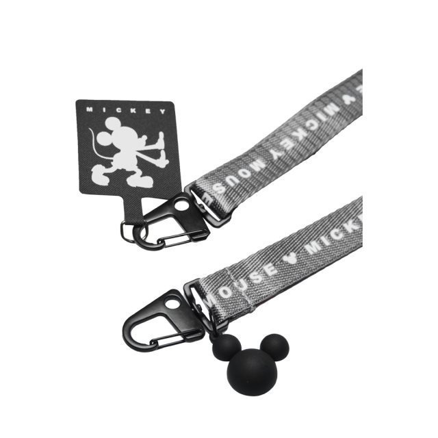 Disney系列正版授權 造型手機防丟掛繩 手機吊飾 手腕繩 手機背帶 Disney 迪士尼 米奇 黑/灰 共2款-細節圖4