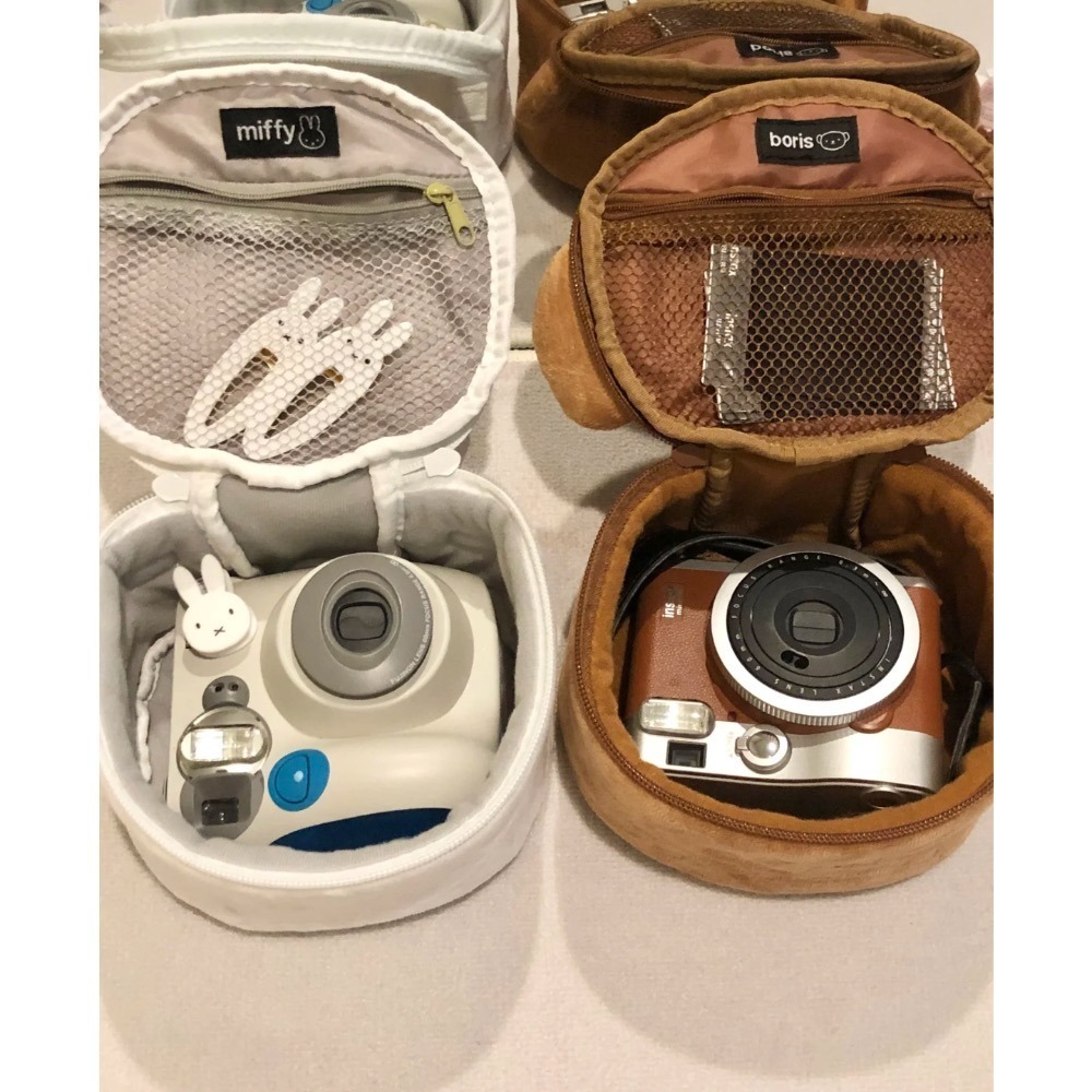 現貨 MIFFY & BORIS 化妝包 米飛兔 毛絨 手提 相機包 日本 雜誌 午後紅茶 同款 限量 大頭造型收納包-細節圖5
