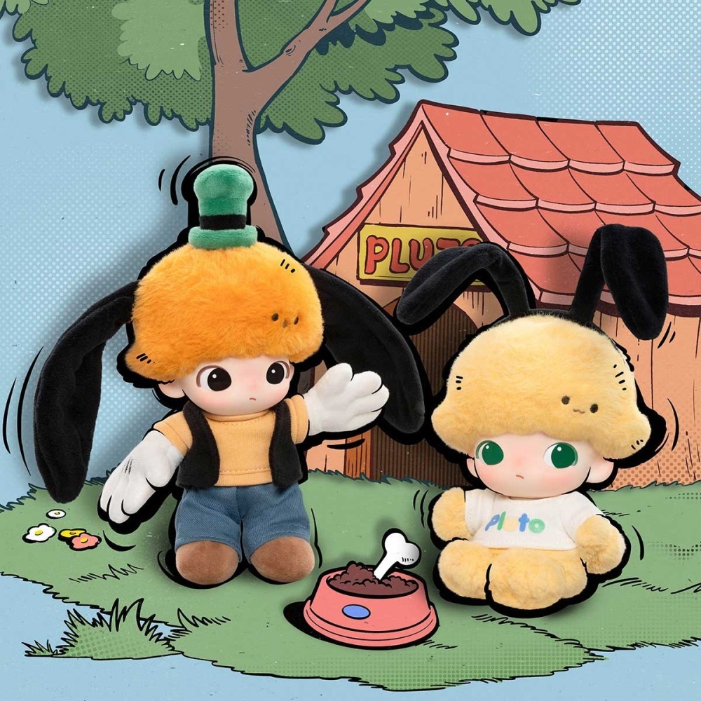 泡泡瑪特 DIMOO WORLD 迪士尼系列 搪膠毛絨鑰匙圈 盲盒 掛件 米奇 米妮 奇奇蒂蒂 唐老鴨 黛西 高飛-細節圖3