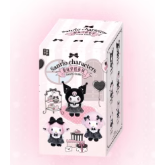 TOPTOY 三麗鷗 Sanrio 姐妹穿搭系列 酷洛米 美樂蒂 彼安諾 搪膠毛絨掛件盲盒 粉黑 地雷系 吊飾 鑰匙圈-規格圖10