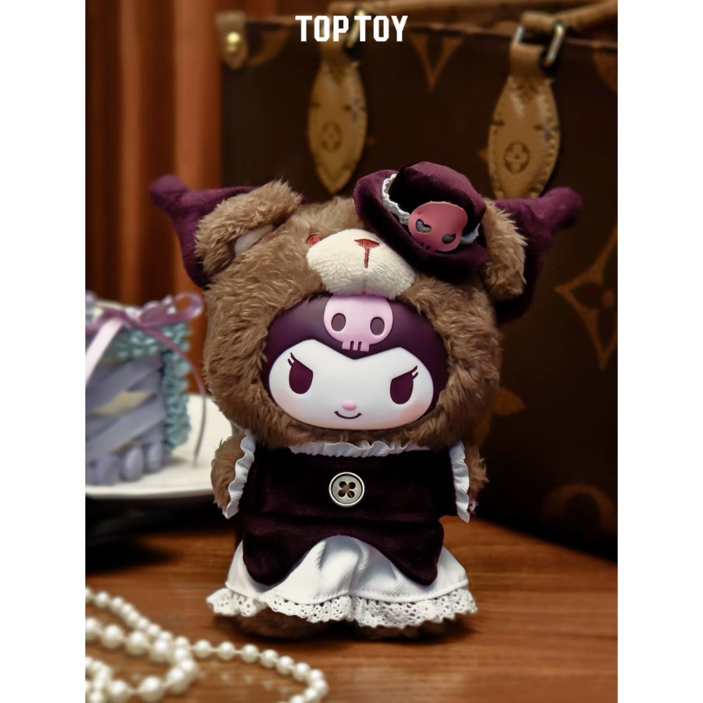 TOPTOY 三麗鷗 Sanrio 英倫下午茶系列 搪膠毛絨掛件盲盒 酷洛米 美樂蒂 凱蒂貓 帕洽狗 玩偶 吊飾 鑰匙圈-細節圖7