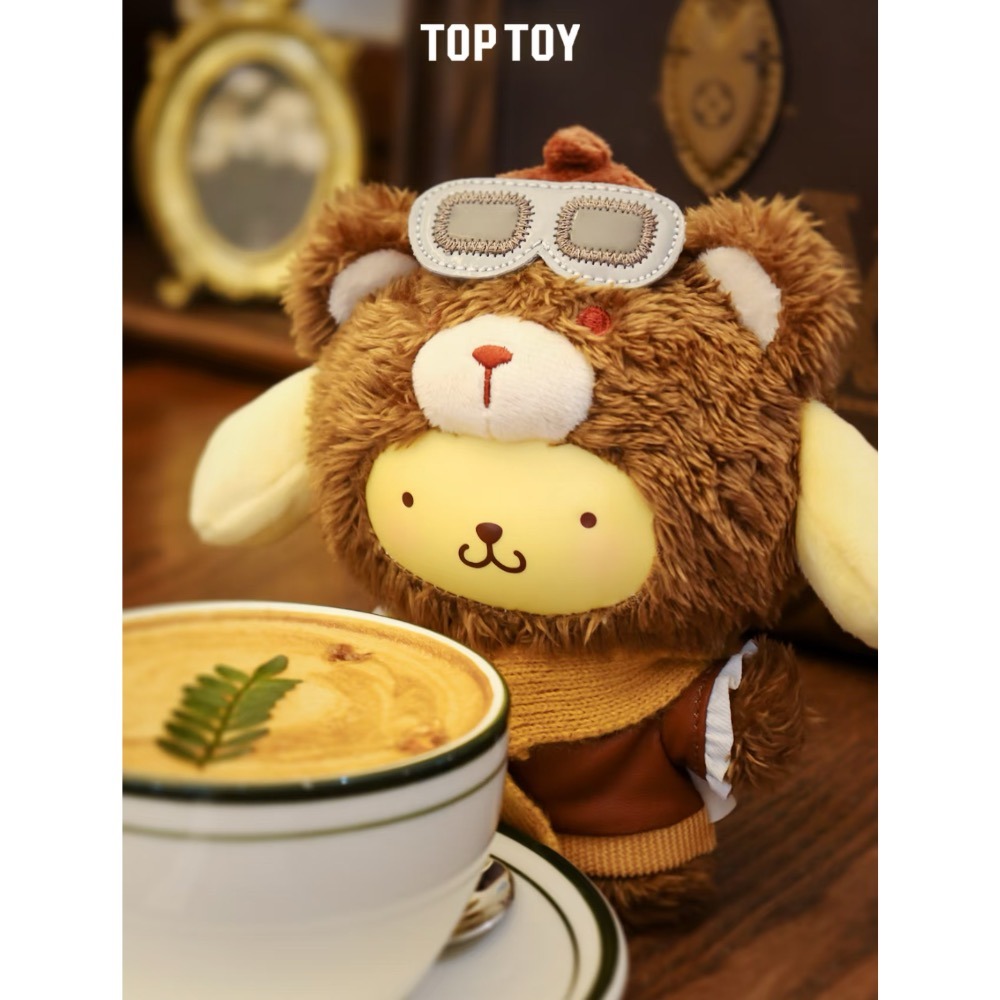 TOPTOY 三麗鷗 Sanrio 英倫下午茶系列 搪膠毛絨掛件盲盒 酷洛米 美樂蒂 凱蒂貓 帕洽狗 玩偶 吊飾 鑰匙圈-細節圖8