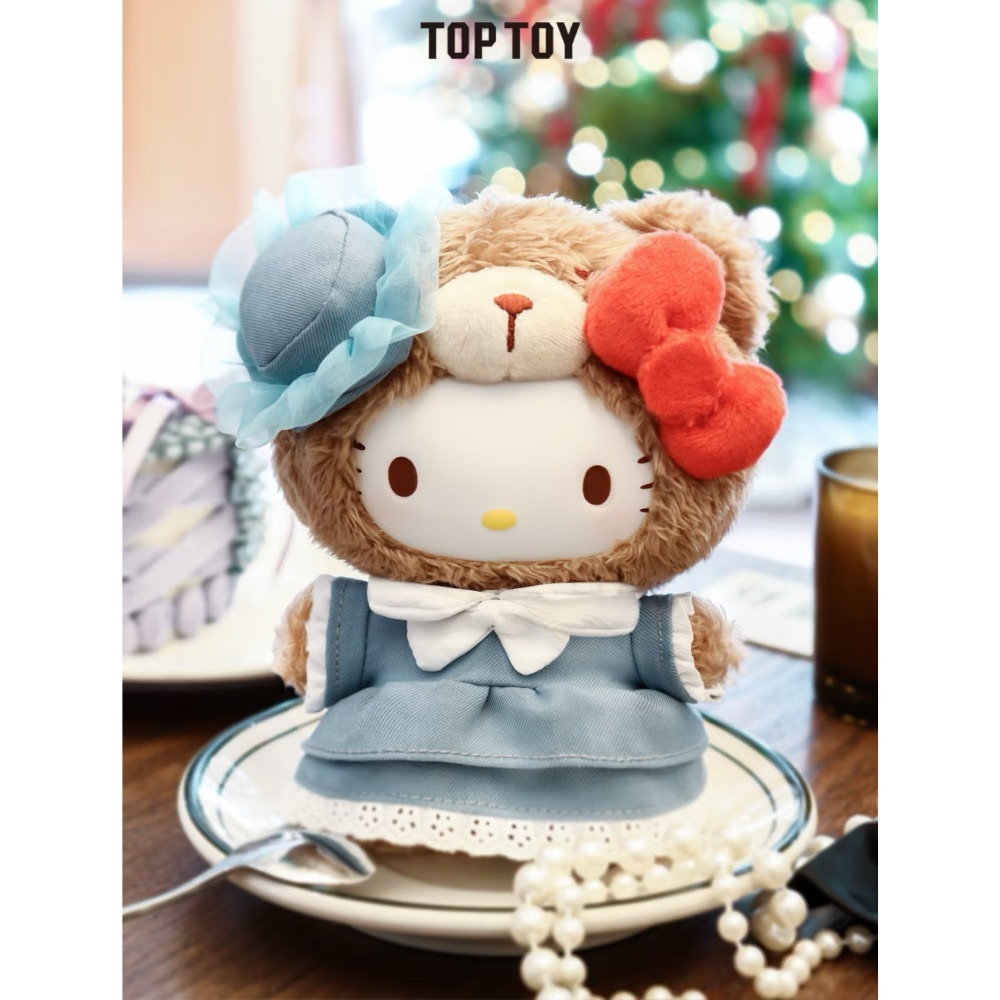 TOPTOY 三麗鷗 Sanrio 英倫下午茶系列 搪膠毛絨掛件盲盒 酷洛米 美樂蒂 凱蒂貓 帕洽狗 玩偶 吊飾 鑰匙圈-細節圖9