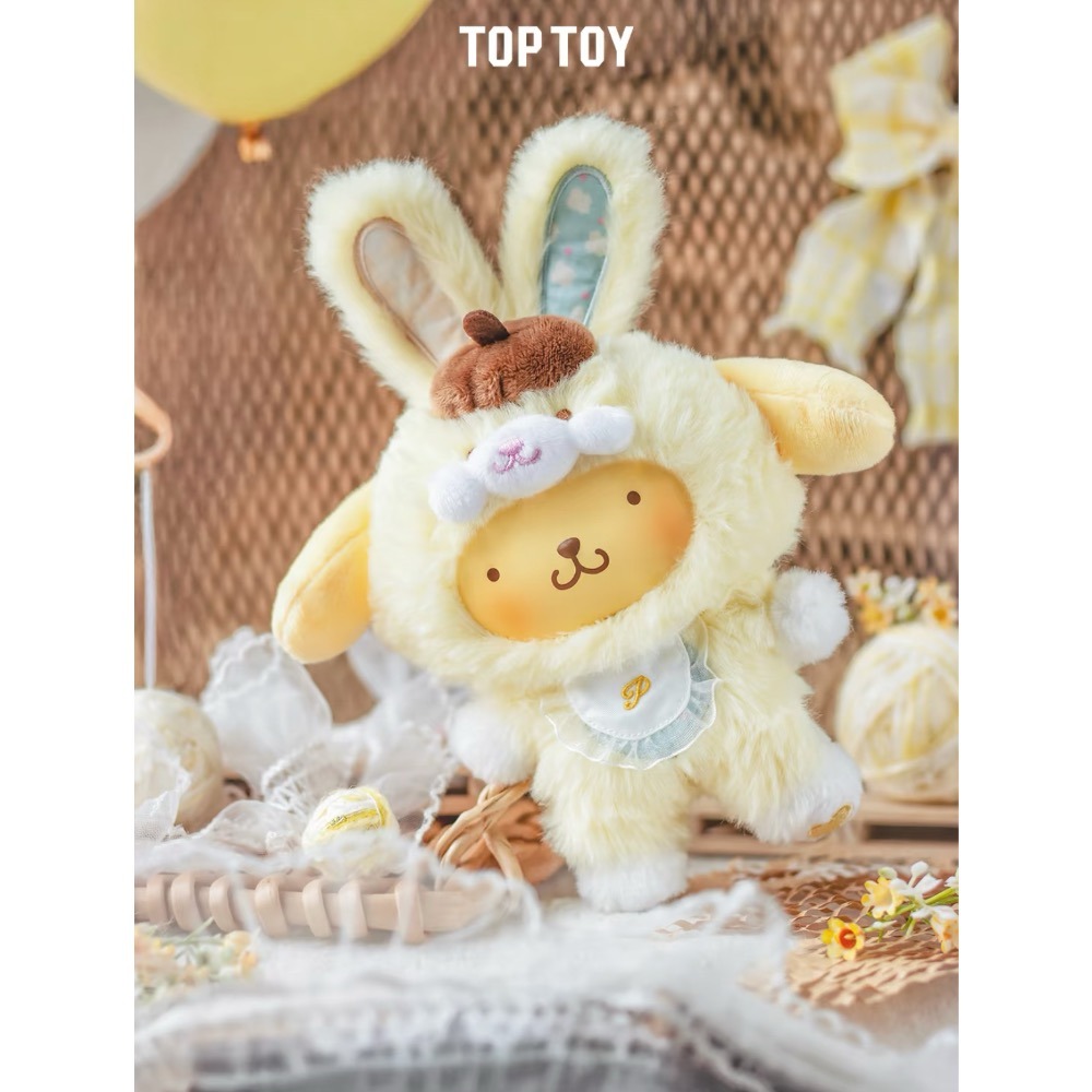 TOPTOY 三麗鷗 Sanrio 精靈兔寶寶系列 搪膠毛絨掛件盲盒 酷洛米 美樂蒂 凱蒂貓 帕洽狗 玩偶 吊飾 鑰匙圈-細節圖4