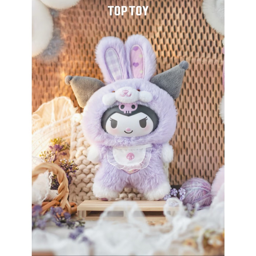 TOPTOY 三麗鷗 Sanrio 精靈兔寶寶系列 搪膠毛絨掛件盲盒 酷洛米 美樂蒂 凱蒂貓 帕洽狗 玩偶 吊飾 鑰匙圈-細節圖5