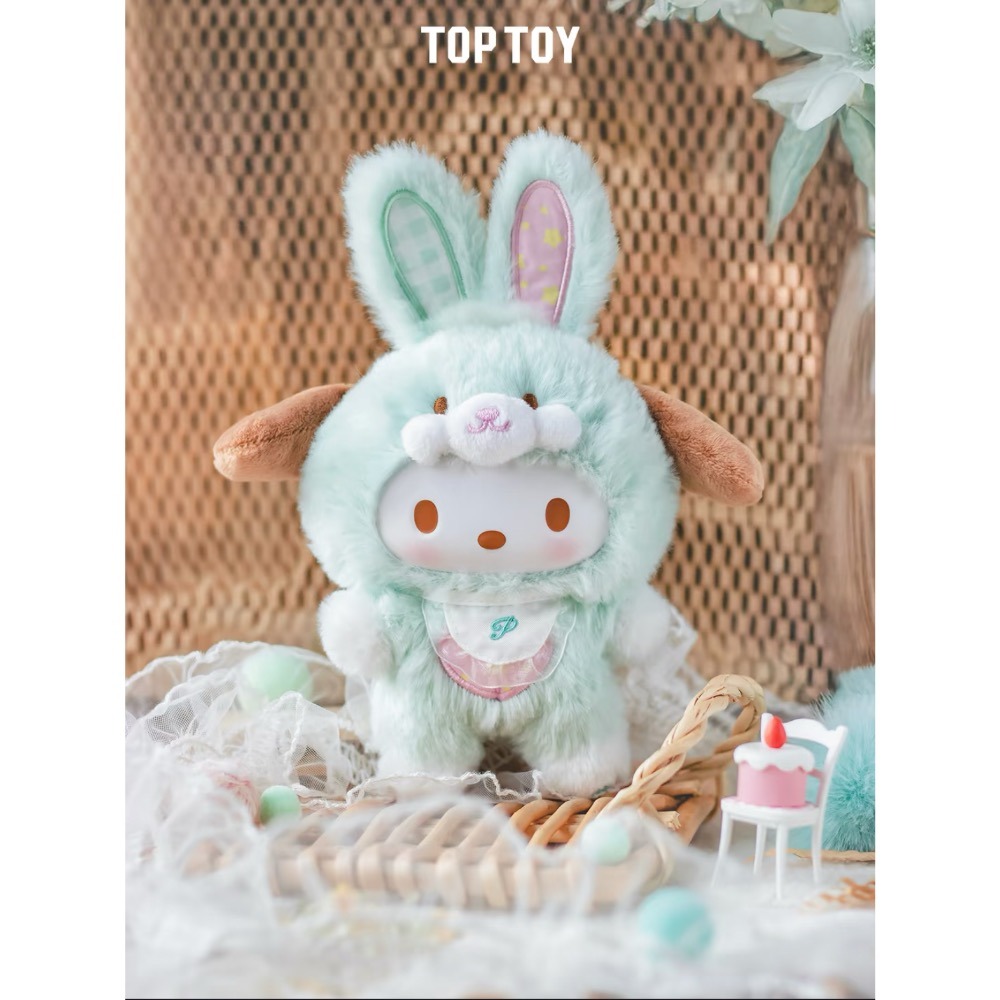 TOPTOY 三麗鷗 Sanrio 精靈兔寶寶系列 搪膠毛絨掛件盲盒 酷洛米 美樂蒂 凱蒂貓 帕洽狗 玩偶 吊飾 鑰匙圈-細節圖7