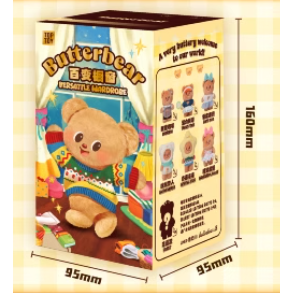TOPTOY 黃油小熊 百變櫥窗系列 毛絨掛件盲盒 butterbear 吊飾 鑰匙圈-規格圖9