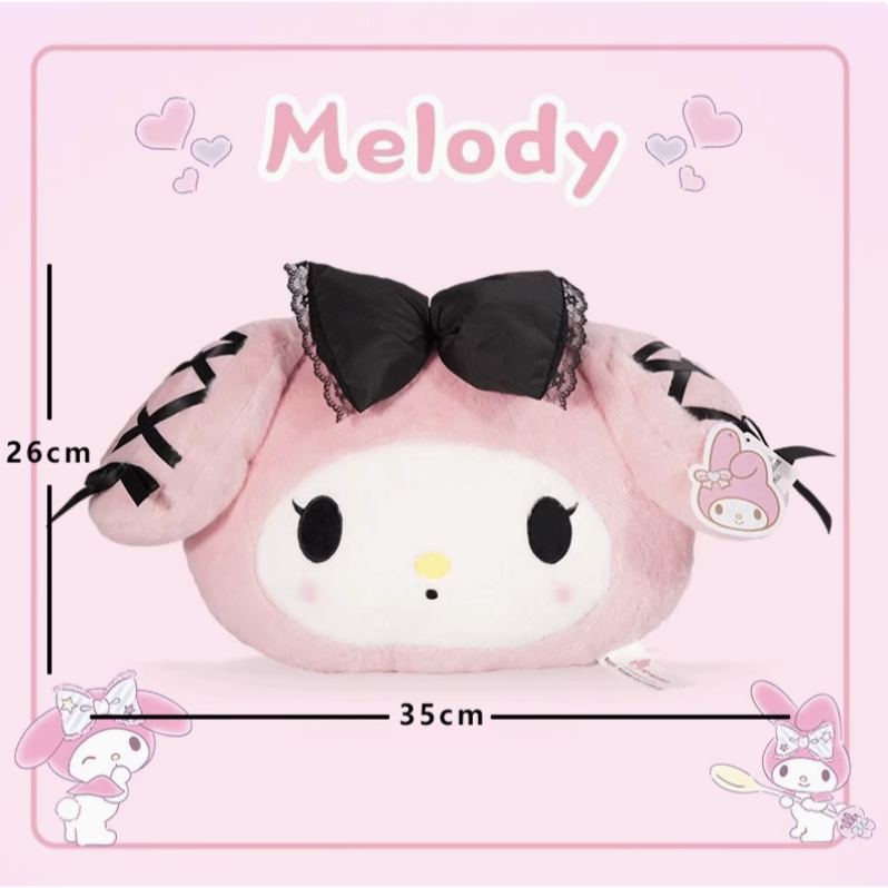 Sanrio 三麗鷗宴會系列抱枕 正版授權 酷洛米 美樂蒂 毛絨 玩偶 睡覺抱枕 可愛療癒卡通擺飾 生日禮物首選-規格圖5
