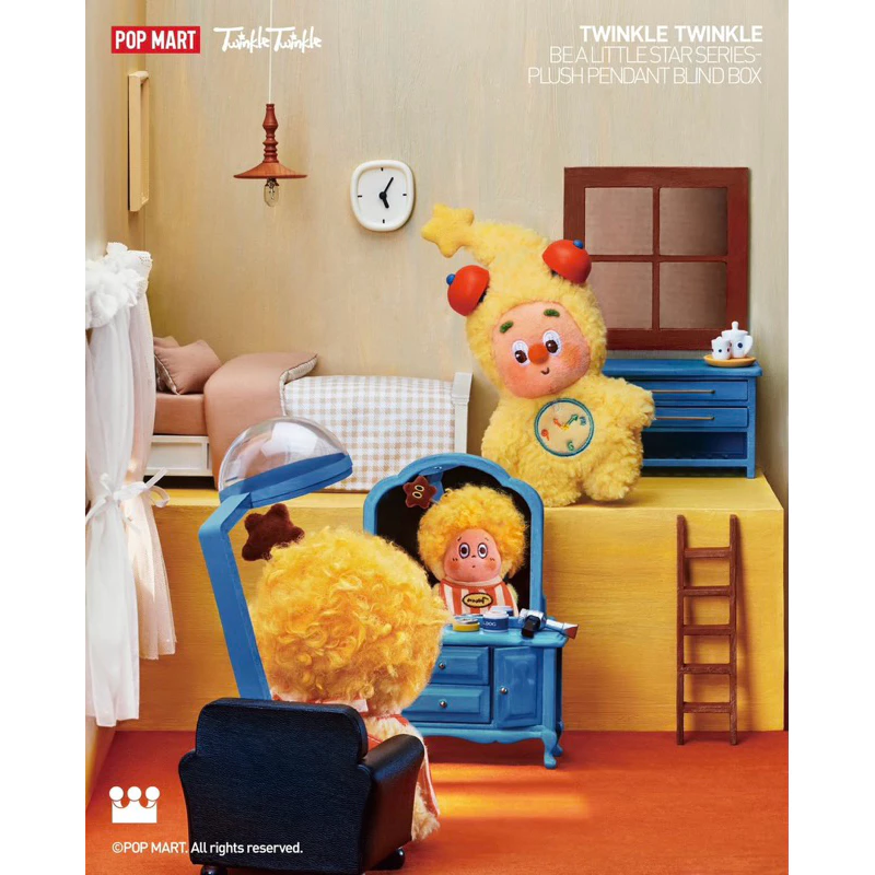 POPMART泡泡瑪特123！星星人系列毛絨掛件盲盒⭐️我們都是星星人 可愛療癒吊飾 常規六款+1隱藏 一中盒-細節圖2