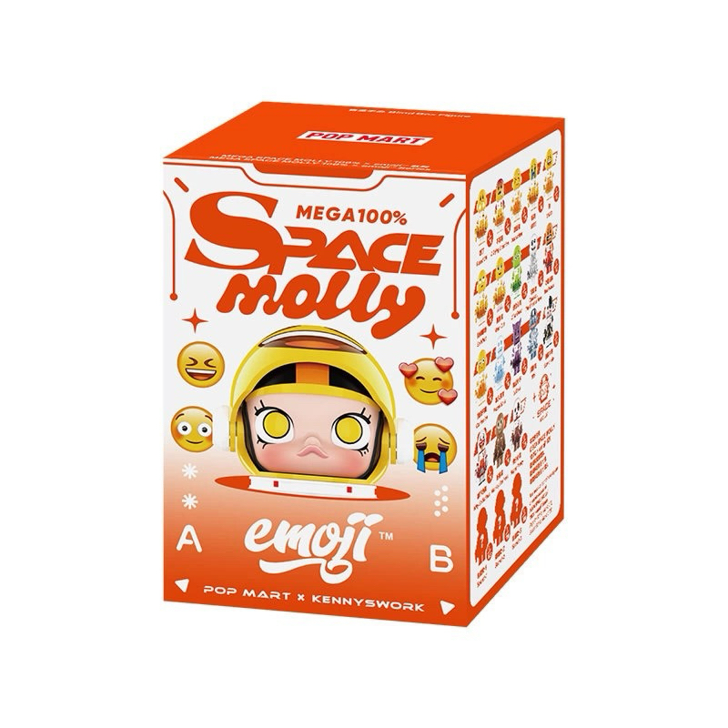 現貨 POPMART泡泡瑪特MEGA SPACE MOLLY 100% × emoji™ 系列盲盒手辦 多彩表情包-規格圖9