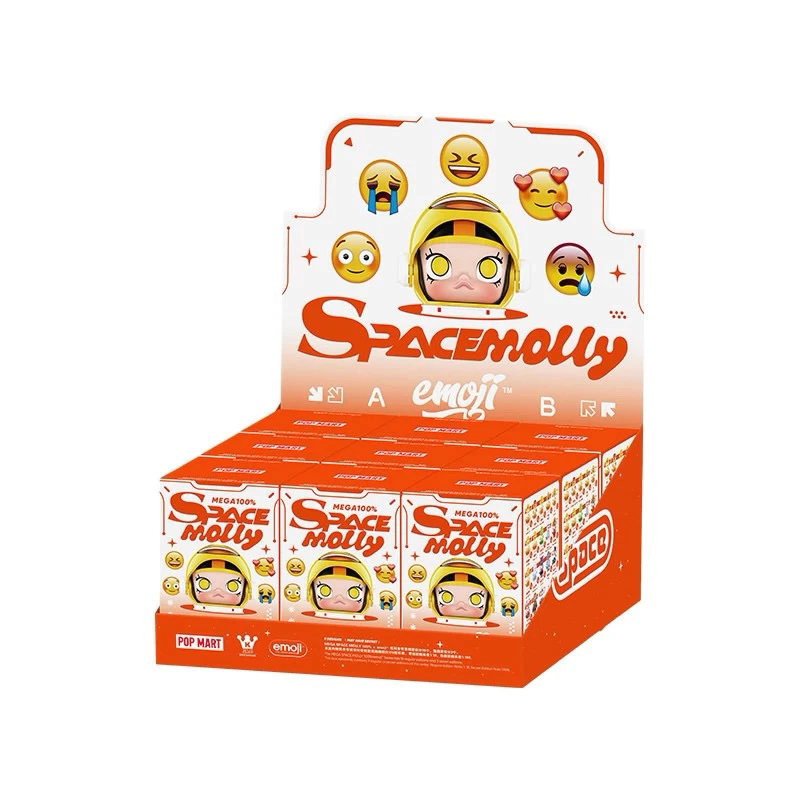 現貨 POPMART泡泡瑪特MEGA SPACE MOLLY 100% × emoji™ 系列盲盒手辦 多彩表情包-規格圖9
