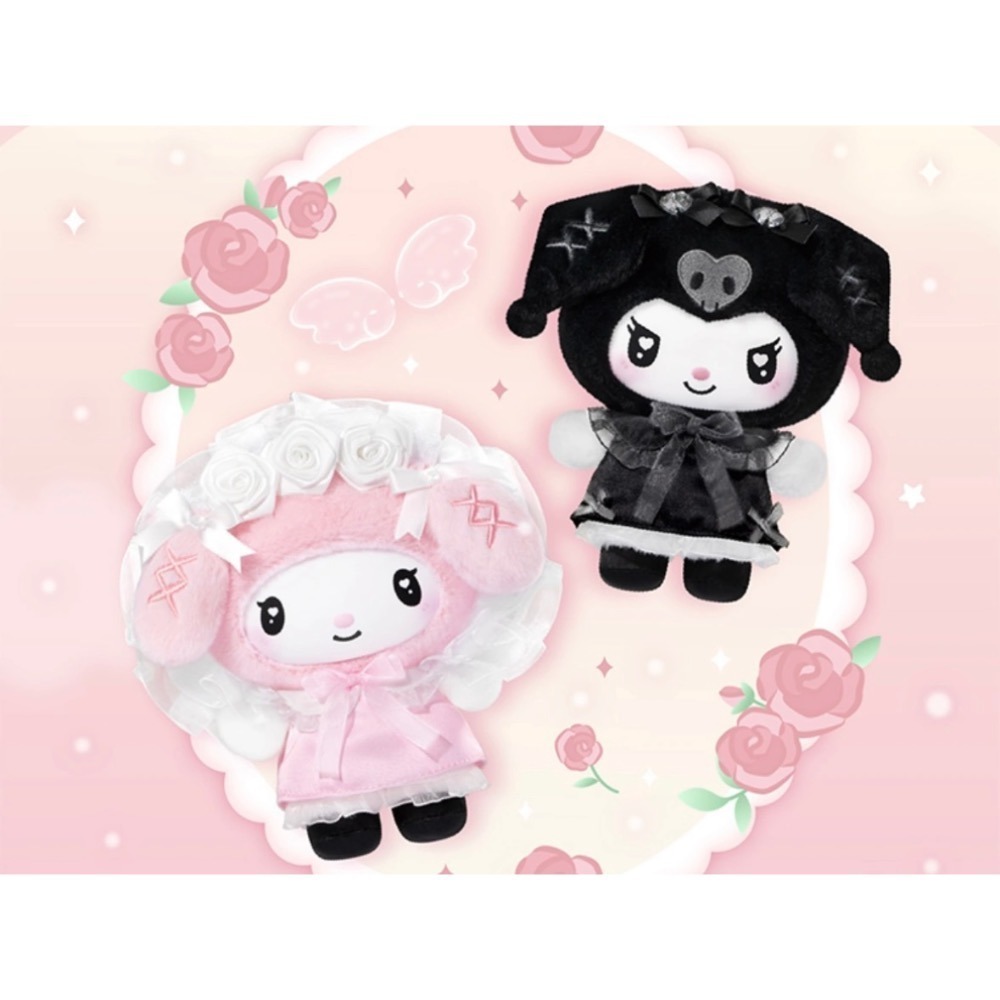 TOPTOY 三麗鷗 Sanrio 天使花園系列搪膠毛絨掛件盲盒 酷洛米 美樂蒂 玩偶 吊飾 鑰匙圈-細節圖3