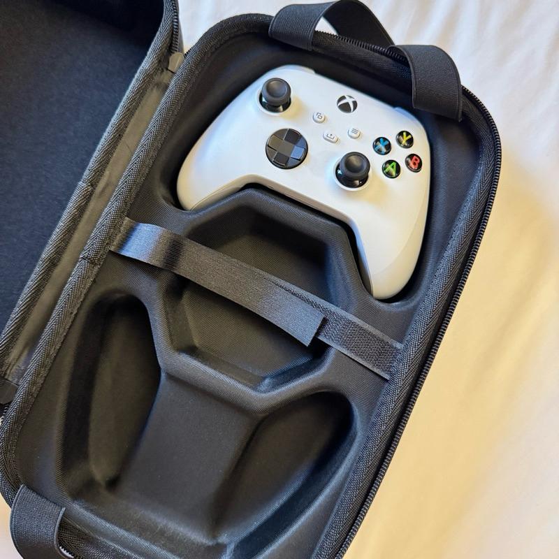 微軟Xbox Series S 遊戲主機質感黑色收納包 收納盒 主機配件 手把保護盒 黑色 無線控制器 搖桿收納-細節圖4