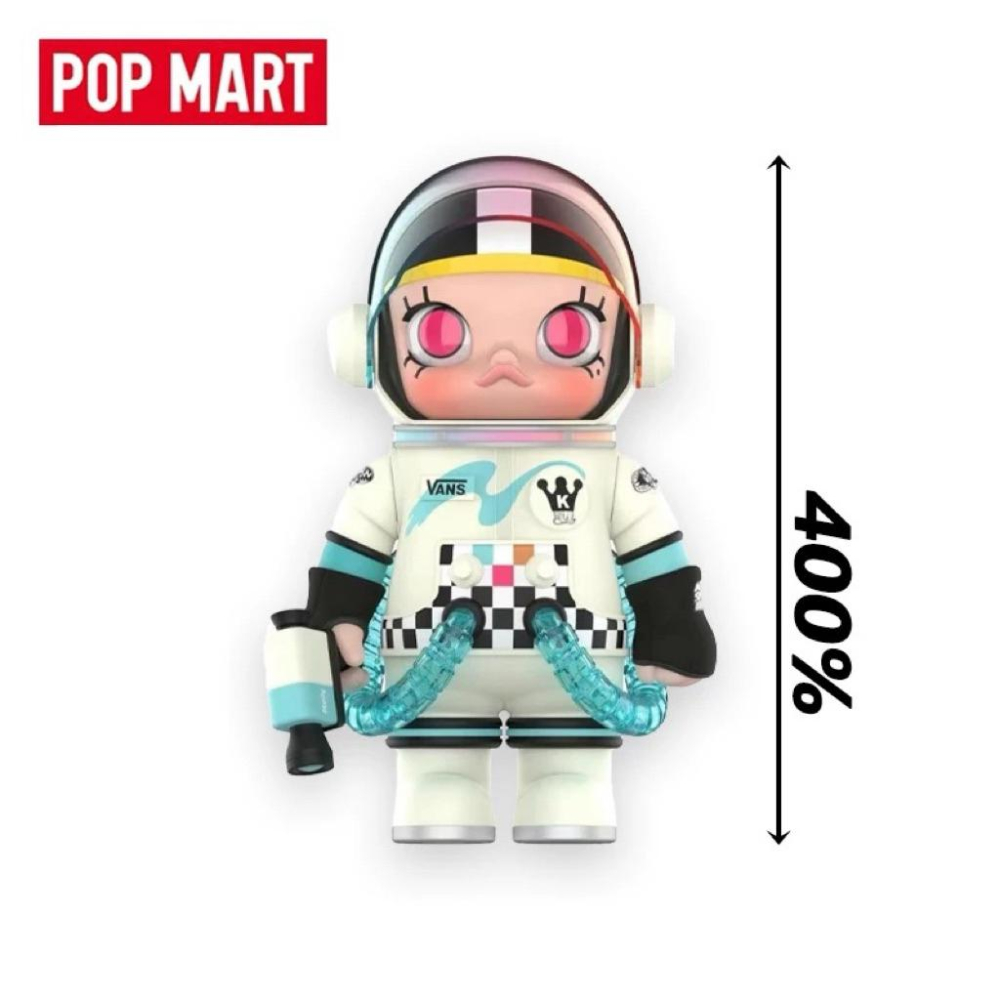 以可愛之名🎀現貨 POPMART泡泡瑪特珍藏系列SPACE MOLLY萬斯Vans 400% 公仔 擺件-細節圖5