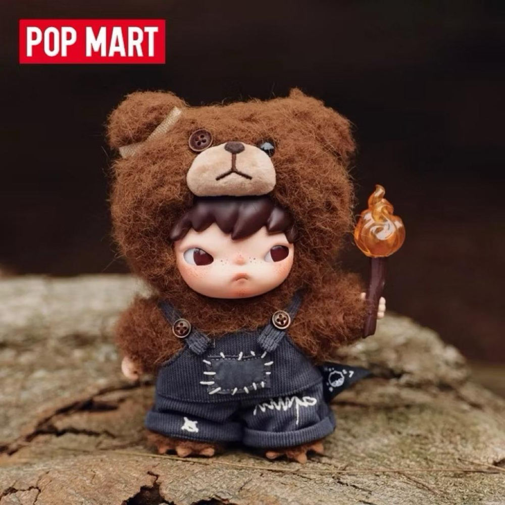 以可愛之名🎀台灣現貨｜POPMART泡泡瑪特Hirono Living Wild-為喜樂而戰毛絨公仔 小野拿火把熊熊-細節圖2