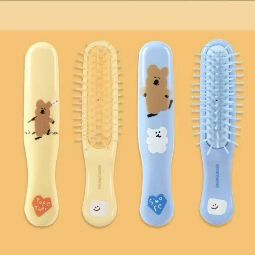 以可愛之名🎀台灣現貨｜Dinotaeng呆萌町系列萌趣氣囊梳 正版授權 Quokka梳子 便攜氣囊梳 梳子 Bobo梳子-細節圖2