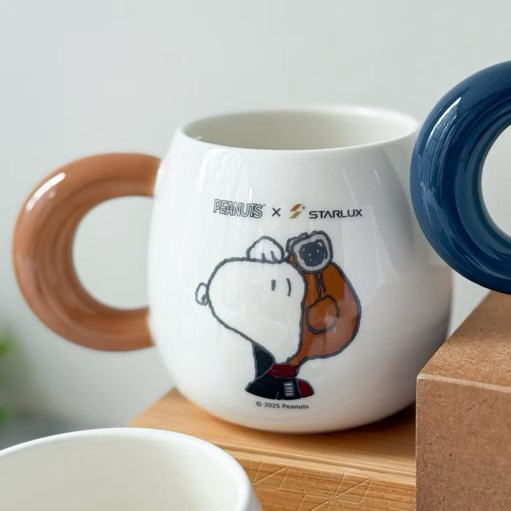 現貨 7-11 史努比x星宇航空聯名 限量 520ml大容量限定款馬克杯 史努比 歐拉夫 snoopy Olaf-細節圖3