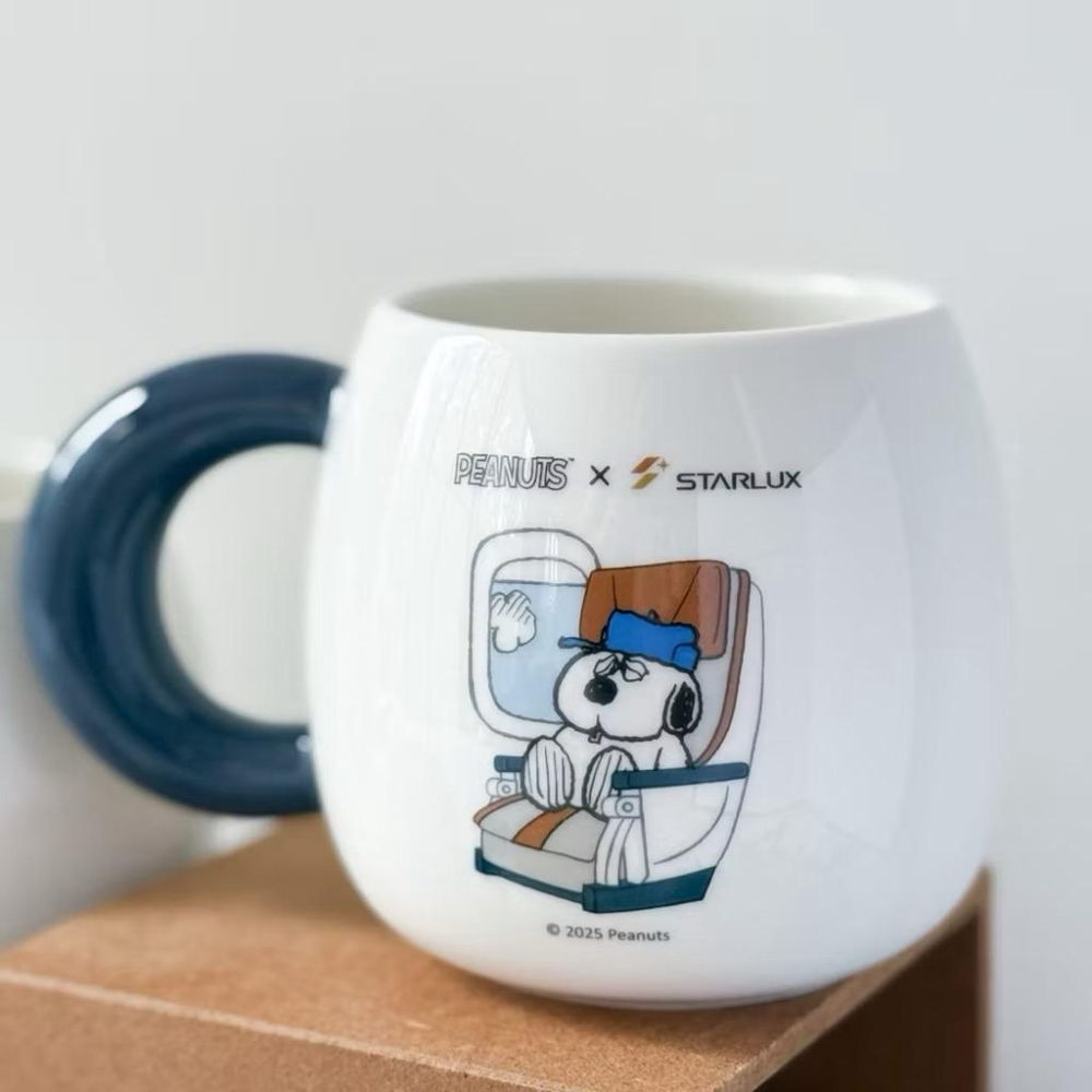 現貨 7-11 史努比x星宇航空聯名 限量 520ml大容量限定款馬克杯 史努比 歐拉夫 snoopy Olaf-細節圖4