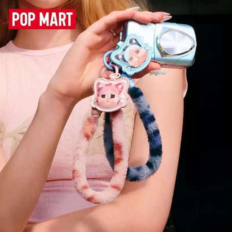 POPMART泡泡瑪特CRYBABY豹豹貓貓系列手機掛繩盲盒 哭娃 豹豹貓貓 吊飾 掛件 y2k 粉紅貓貓 復古貓貓-細節圖5