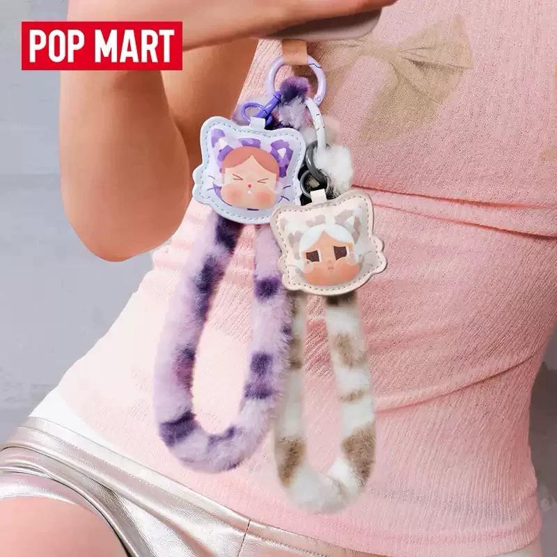 POPMART泡泡瑪特CRYBABY豹豹貓貓系列手機掛繩盲盒 哭娃 豹豹貓貓 吊飾 掛件 y2k 粉紅貓貓 復古貓貓-細節圖6