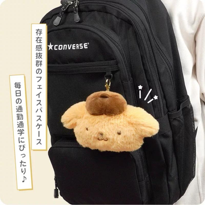 日本 Sanrio 三麗鷗 毛絨大頭卡套 證件套 悠遊卡 學生證 工作證 可伸縮票卡夾 悠遊卡套 包包掛飾 配件-細節圖3