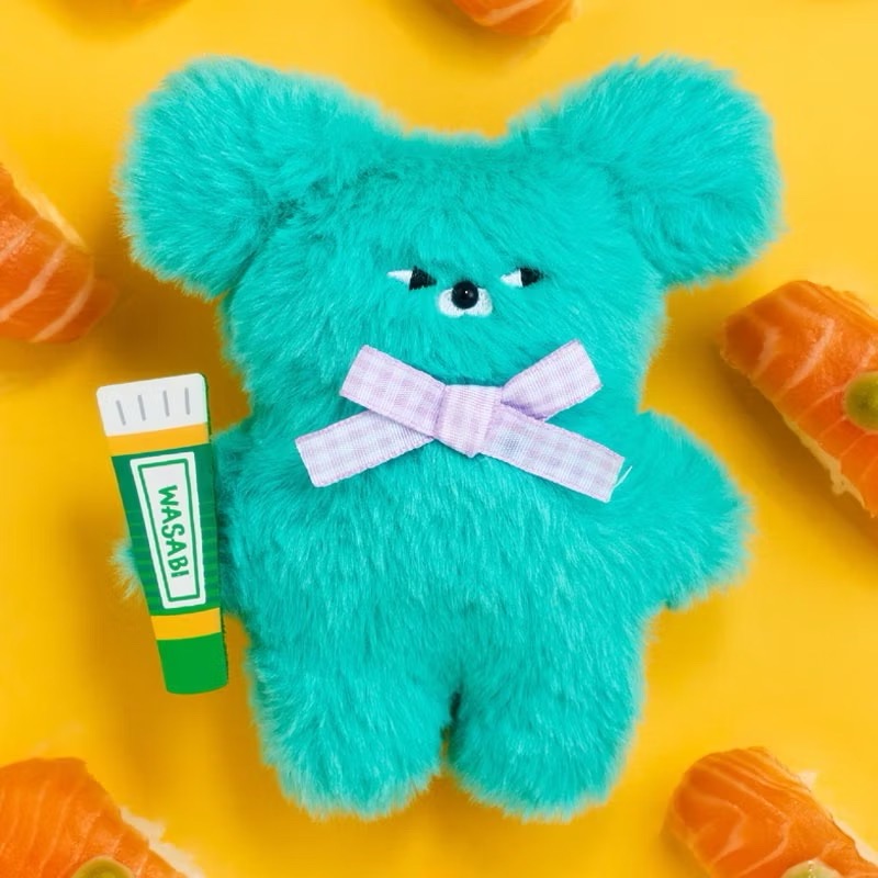 以可愛之名🎀現貨 WASABI BEAR 調味料系列 毛絨吊飾盲盒 wasabi熊 哇沙比小熊 吊飾 韓國文創-細節圖6