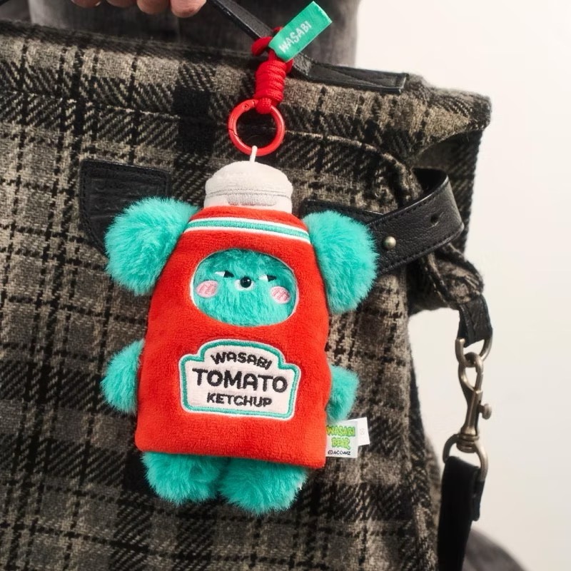 以可愛之名🎀現貨 WASABI BEAR 調味料系列 毛絨吊飾盲盒 wasabi熊 哇沙比小熊 吊飾 韓國文創-細節圖8