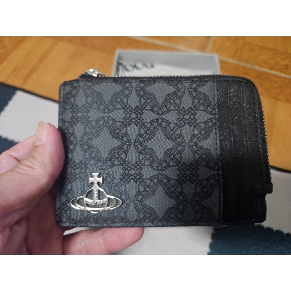 正品Vivienne Westwood 西太后緹花卡包/卡夾 含零錢袋 零錢包 錢包-細節圖3