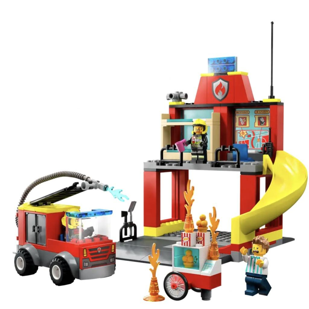 『現貨』LEGO 60375    City-消防局和消防車    盒組  【蛋樂寶】-細節圖3