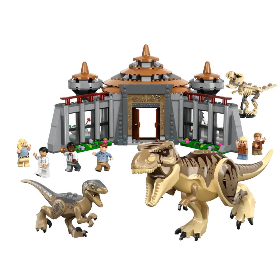 『現貨』 LEGO 76961	Jurassic  侏儸紀-遊客中心:暴龍&迅猛龍對戰   盒組   【蛋樂寶】-細節圖3