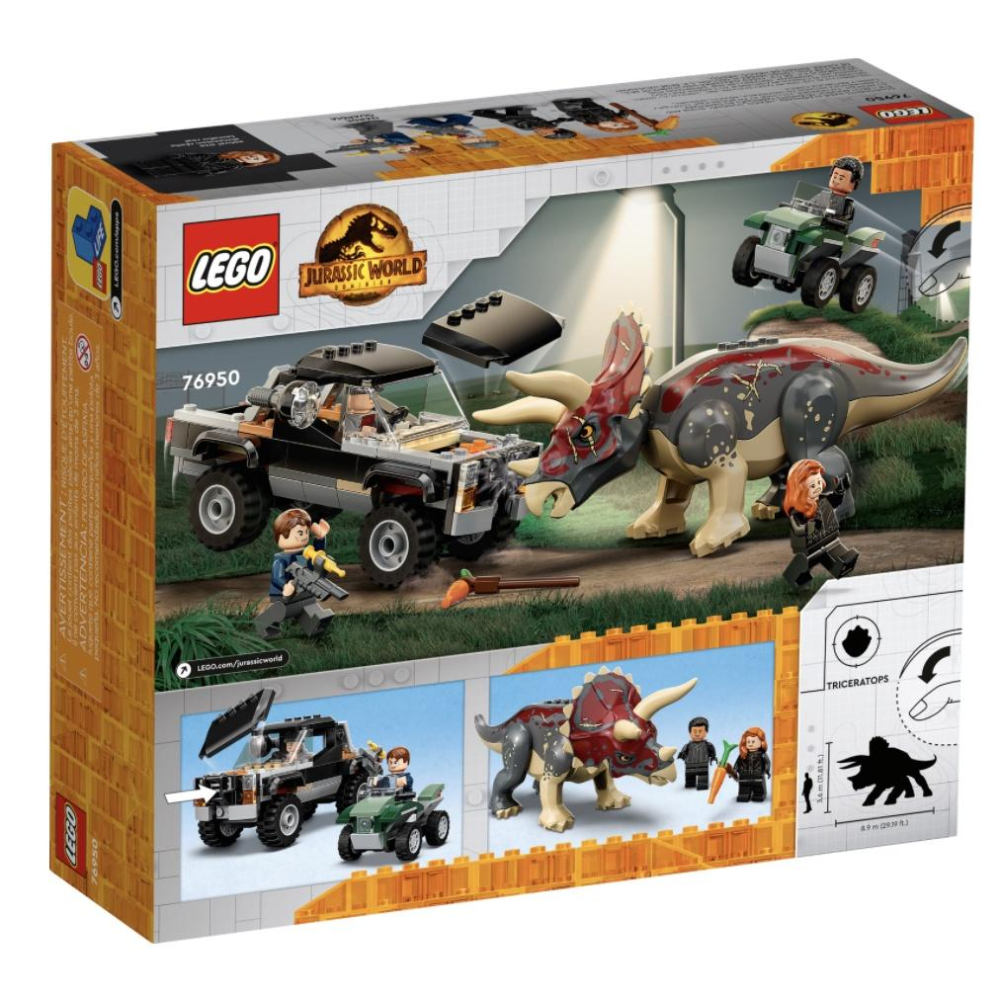 『現貨』LEGO 76950	Jurassic-三角龍皮卡車突擊   盒組    【蛋樂寶】-細節圖6