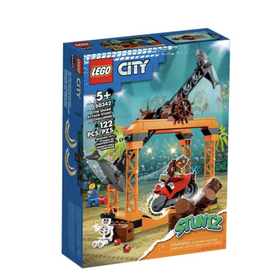 『現貨』 LEGO 60342 City-鯊魚攻擊特技挑戰組 盒組 【蛋樂寶】