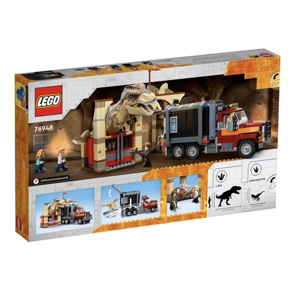 『現貨』LEGO 76948	Jurassic-霸王龍和野蠻盜龍逃脫    盒組    【蛋樂寶】-細節圖5