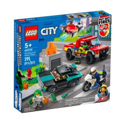 『現貨』LEGO 60319 City-消防救援和警察追捕行動 盒組 【蛋樂寶】