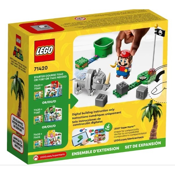 『現貨』LEGO 71420 Mario-犀牛蘭比  盒組 【蛋樂寶】-細節圖4