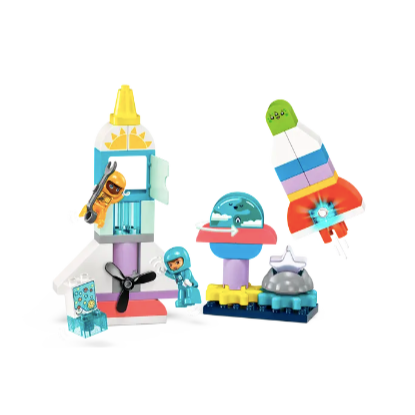 『現貨』LEGO 10422 DUPLO-三合一太空梭歷險   盒組 【蛋樂寶】-細節圖4