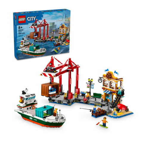 『現貨』LEGO 60422 City-濱海港口和貨船 盒組 【蛋樂寶】