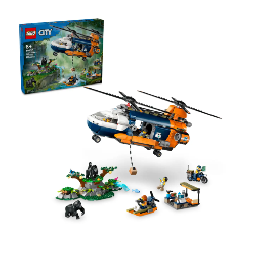 『現貨』LEGO 60437 City-基地營的叢林探險家直升機 盒組 【蛋樂寶】