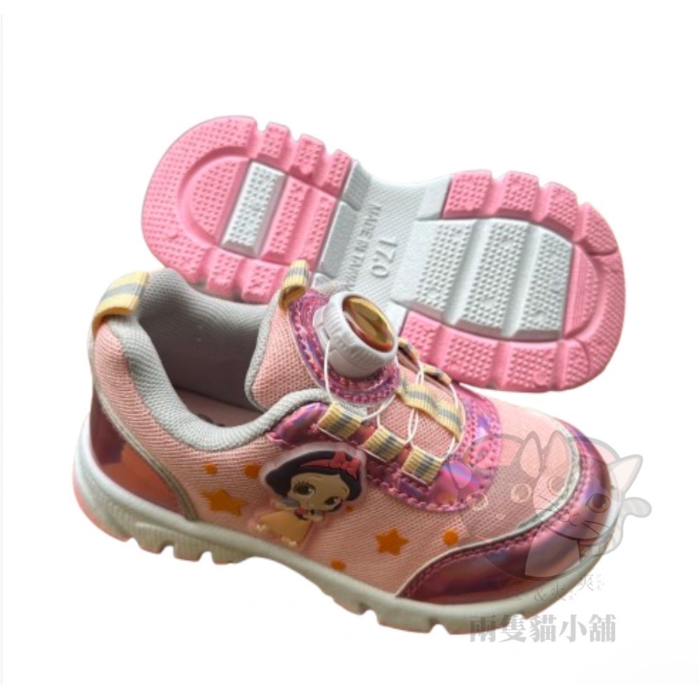 公主運動鞋 透氣 旋轉釦 Disney布鞋 台灣製 女童 花木蘭 貝兒 白雪公主-細節圖3