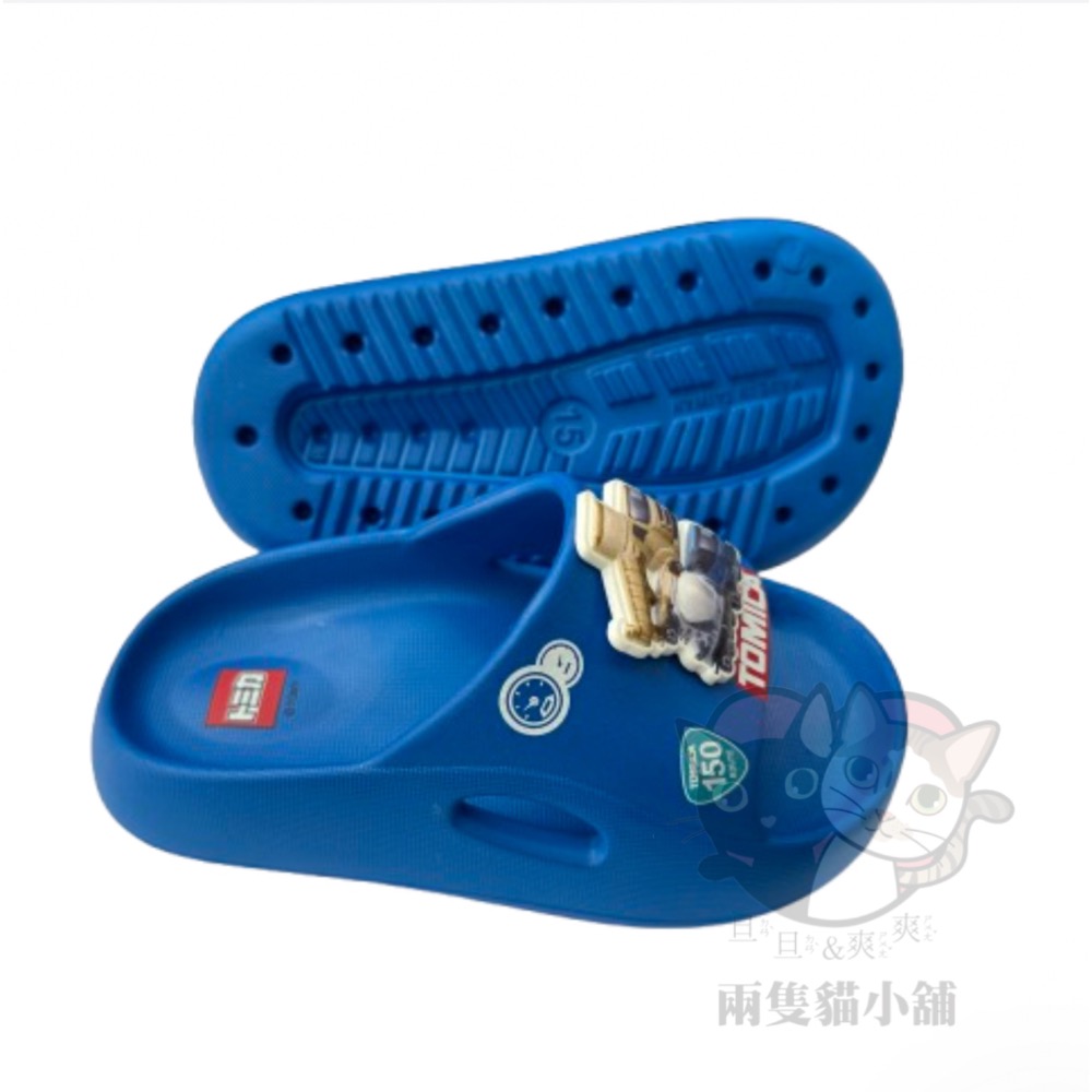 多美拖鞋 警車 消防車 水泥車 輕量 防水 兒童 男童 台灣製 麻糬拖鞋 柔軟 舒適-細節圖3