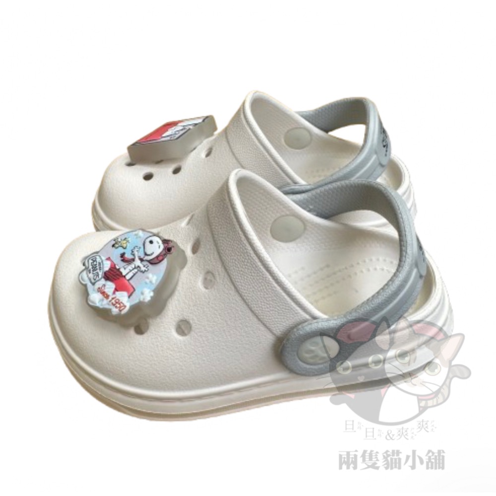 史努比園丁鞋 Snoopy 電燈 發光 台灣製 迪士尼 拖鞋 防水 輕量 洞洞鞋 懶人鞋 2way-細節圖2