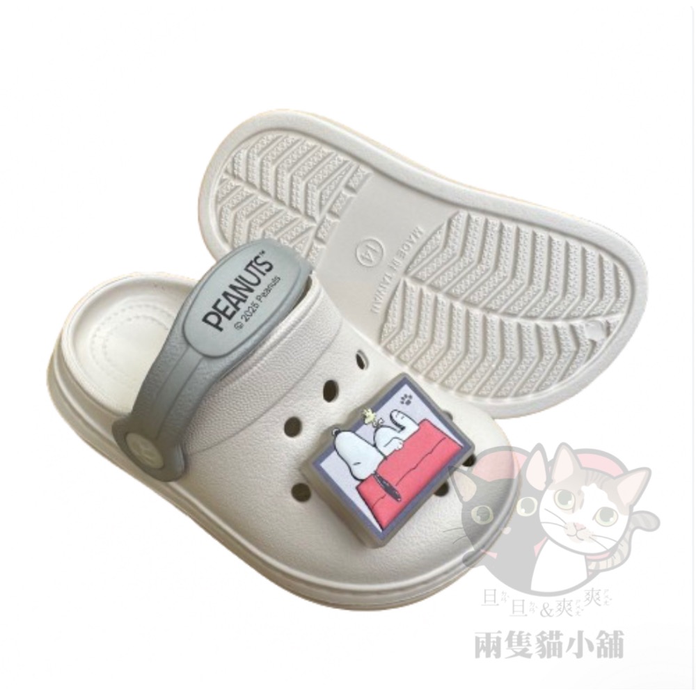 史努比園丁鞋 Snoopy 電燈 發光 台灣製 迪士尼 拖鞋 防水 輕量 洞洞鞋 懶人鞋 2way-細節圖3